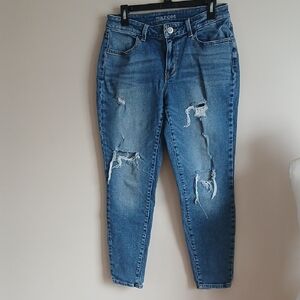 Maurices Ripped Skinny Jeans in Medium Blue Wash